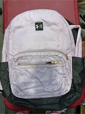 Under Armour Lavender and Black Everyday Backpack with Gold Zippers